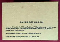 MTG Secret Lair Commander - Raining Cats and Dogs Limited Edition English Deck - Image 4