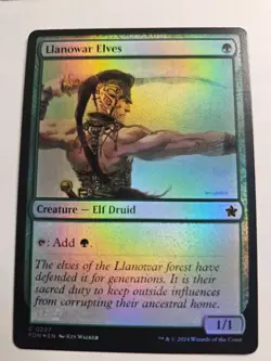 MTG - FOIL Llanowar Elves Foundations 227 - Image 1