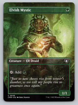 Elvish Mystic Borderless - Commander Masters - MTG - Image 1