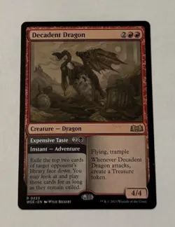 MTG Decadent Dragon - Wilds of Eldraine LP - Image 1
