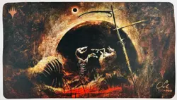 💥MTG Seb McKinnon Damnation Playmat Signed Autographed Kickstarter Sketch Art - Image 1