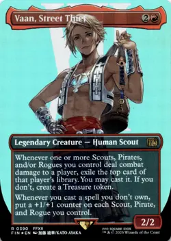 MTG Vaan, Street Thief (Borderless) Foil NM FINAL FANTASY Magic 390 - Image 1