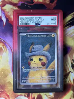 PSA 9 Pikachu with Grey Felt Hat SVP 085 Pokemon Van Gogh Graded Card - Image 1
