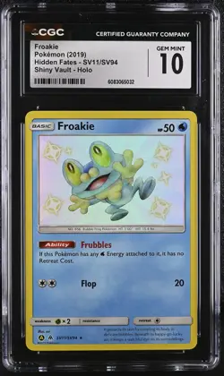 FROAKIE Shiny Vault Holo Hidden Fates #SV11 CGC 10 Pokemon [Nostalgium] - Image 1