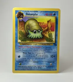 Omanyte Fossil 52/62 Common Non Holo 1999 WOTC Pokemon TCG LP- - Image 2