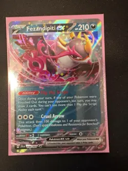 Fezandipiti EX 038/064 Shrouded Fable Holo Double Rare Pokemon TCG Card - Image 1