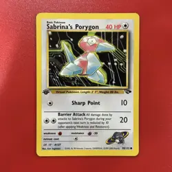 1st Edition Sabrina’s Porygon 98/132 - Gym Challenge - Near Mint - Image 1