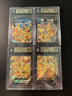 2021 POKEMON Chinese 25TH ANNIVERSARY PIKACHU V UNION RRR COMPLETE SET BGS 9.5 - Image 1
