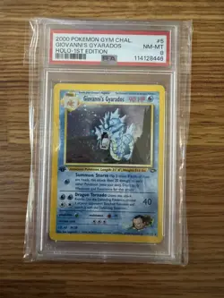 Pokemon Giovanni's Gyarados Gym Challenge 1st Edition Holo Rare #5 PSA 8 - Image 1