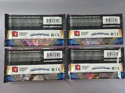 Sword And Shield Base Set Booster Pack LOT of 4 Factory Sealed ART SET Pokemon - Image 2