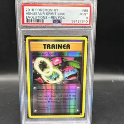 Venusaur Spirit Link Reverse Holo PSA 9 Pokemon XY Evolutions #89/108 Uncommon - Image 1