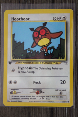 Pokemon TCG 2000 Hoothoot 60/111 Neo Genesis Regular 1st edition - Image 1