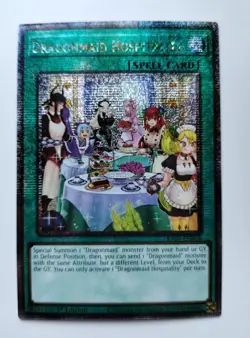NM Yugioh ALT ART Dragonmaid Hospitality RA03-EN068 Quarter Century Secret Rare - Image 1