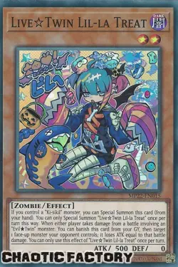 YUGIOH MP22-EN015 Live☆Twin Lil-la Treat Super Rare 1st Edition NM - Image 1