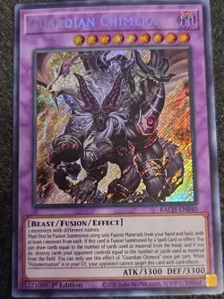 Yugioh Guardian Chimera BACH-EN040 1st Edition Secret Rare NM - Image 1