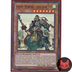 Yugioh Ancient Warriors - Loyal Guan Yun IGAS-EN012 Super Rare 1st Edition NM - Image 1