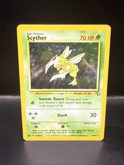 Pokemon Jungle Scyther Holo Rare Card 10/64 1999 Vintage Base Set WOTC D - Image 2
