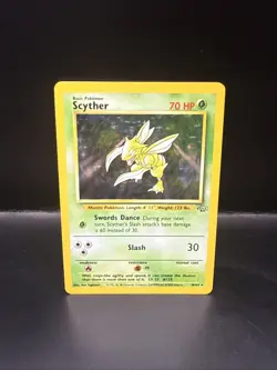 Pokemon Jungle Scyther Holo Rare Card 10/64 1999 Vintage Base Set WOTC D - Image 3