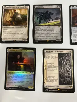 Lord of the Rings MTG Rare Card Lot of 7 cards NEVED PLAYED Boromir Magic - Image 2
