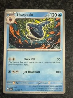 Sharpedo - 043/162 - Uncommon - Near Mint Pokemon Card - Image 1