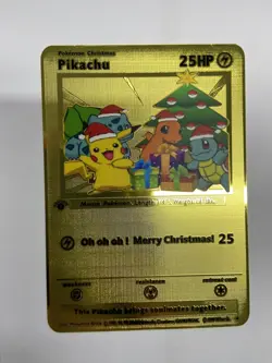 Pikachu Gold Metal Pokemon Card-Collectible Gift Display! - Image 2