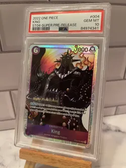 PSA 10 King ST04-004 One Piece Card Game CCG English Super Pre-Release - Image 1