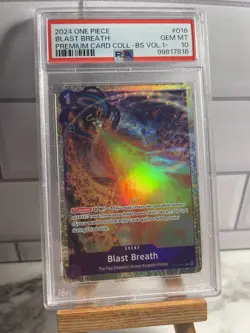 2024 ONE PIECE PSA 10 BLAST BREATH PRE CARD COLL BEST SET VOL 1 - Image 1