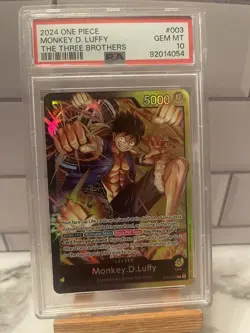 One Piece Card Game Monkey.D.Luffy ST13-003 Leader Three Brothers Deck - PSA 10 - Image 1