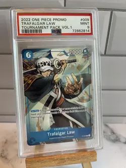 One Piece Card Game TCG Trafalgar Law P-009 Tournament Promo English PSA 9 - Image 1