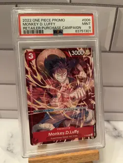 PSA 9 One Piece English Card - Monkey D Luffy P-006 - Image 1