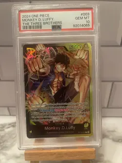 One Piece Card Game Monkey.D.Luffy ST13-003 Leader Three Brothers Deck - PSA 10 - Image 1
