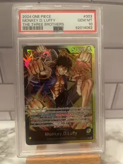 One Piece Card Game Monkey.D.Luffy ST13-003 Leader Three Brothers Deck - PSA 10 - Image 1