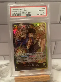 One Piece Card Game Monkey.D.Luffy ST13-003 Leader Three Brothers Deck - PSA 10 - Image 1