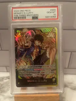 One Piece Card Game Monkey.D.Luffy ST13-003 Leader Three Brothers Deck - PSA 10 - Image 1