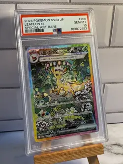PSA 10 Leafeon ex 200/187 SAR Terastal Festival sv8a 2024 Japanese Pokemon Card - Image 1