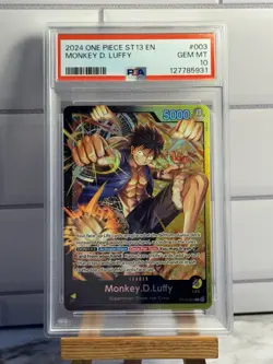 One Piece Card Game Monkey.D.Luffy ST13-003 Leader Three Brothers Deck - PSA 10 - Image 1