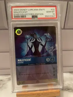 Lorcana D100 Collector's Edition Promo Card Maleficent Uninvited PSA 10 GEM MT - Image 1