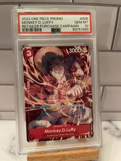 PSA 10 One Piece English Card - Monkey D Luffy P-006 - Image 1