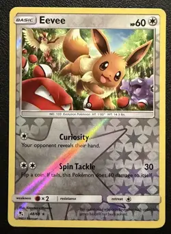 Eevee 48/68 Reverse Holo Hidden Fates 2019 - Pokemon Card TCG (NM) - Image 1
