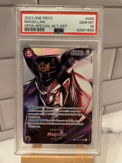 One Piece Card Game TCG English OP02-085 Magellan SP OP04 Alt Art - PSA 10 - Image 1