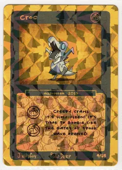 Pokederp Halloween Zombie CROC Holo Totodile 4/36 Custom Derpy Card - Image 1
