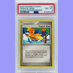 Pokemon 2004 Tropical Wind World Championships 26 Black Star PSA 8 NM/Mint - Image 1