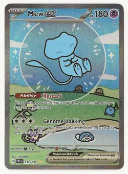 Mew EX 232/091 Sir Bubble Mew Paldean Fates SV Pokemon TCG Holo Full Art - Image 1