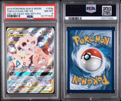 2019 Pokemon Sun & Moon Cosmic Eclipse Togepi Cleffa Igglybuff GX 143A PSA 8 - Image 3
