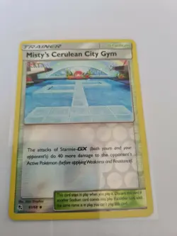 pokemon Misty's Cerulean City Gym 61/68 hidden fates reverse holo - Image 1