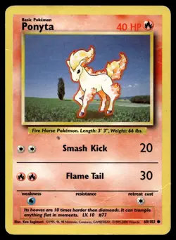 PONYTA 60/102 COMMON BASE SET POKEMON - Image 1