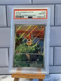 2025 POKEMON SVP EN-SV BLACK STAR PROMO #208 VICTINI PSA 10 - Image 1