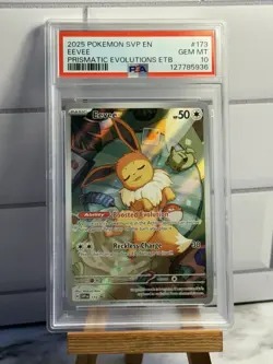 2025 POKEMON SVP PRISMATIC EVOLUTIONS ETB PROMO #173 EEVEE PSA 10 - Image 1