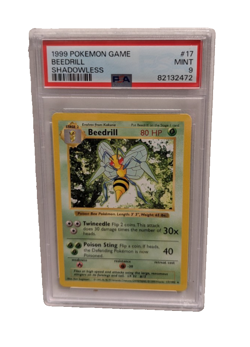 1999 Pokemon Base Set Shadowless Beedrill #17 English Rare 17/102 - PSA 9 MINT - Image 1