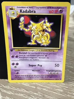 Kadabra 32/102 1st Edition Base Set NM DUTCH Pokemon Free Ship - Image 1